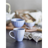 Bloomingville Latina Becher, Blau, Steingut, 220 ml, Tasse, dänisches Design