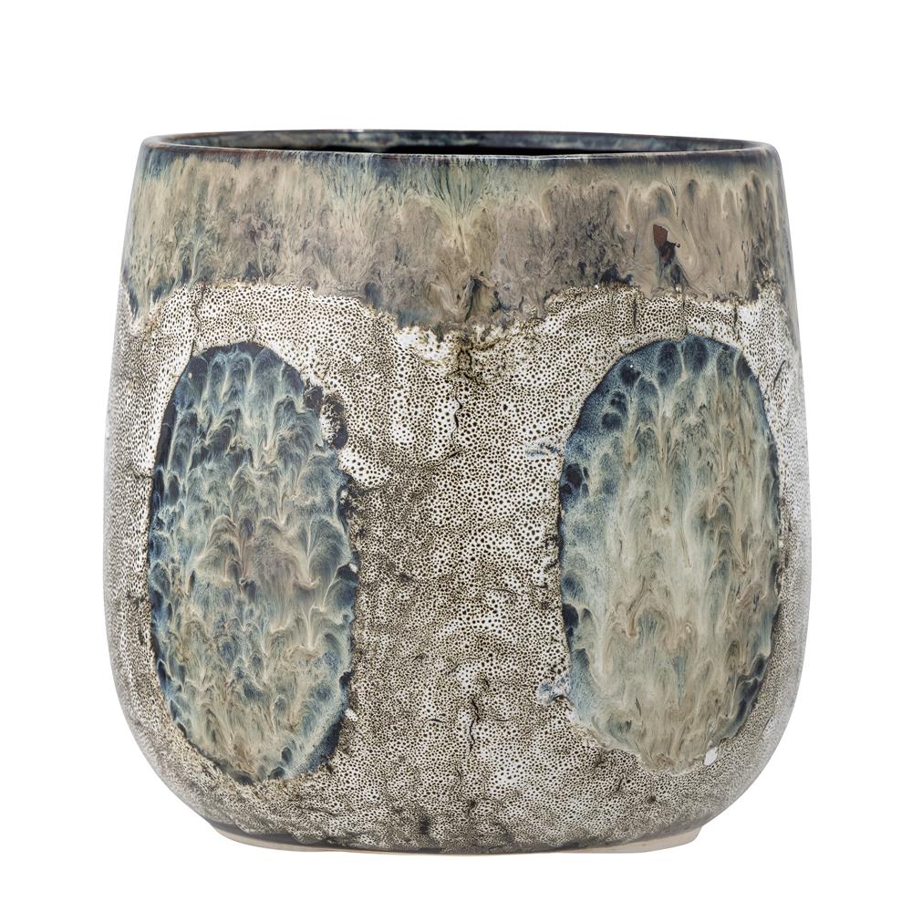 Bloomingville Cophia Blumentopf in Blau 23,5x23 cm aus Steingut