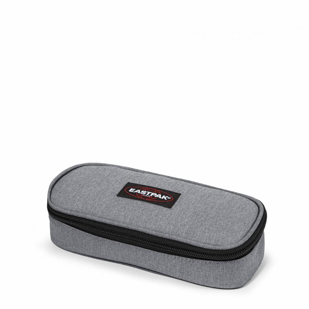 Eastpak OVAL SINGLE, Federmäppchen, Sunday Grey (grau), mittelgroße Federmappe, Federtasche