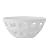 Bloomingville Foligno Deko-Schale Weiß Steingut D26xH12 cm – skulpturale Schale