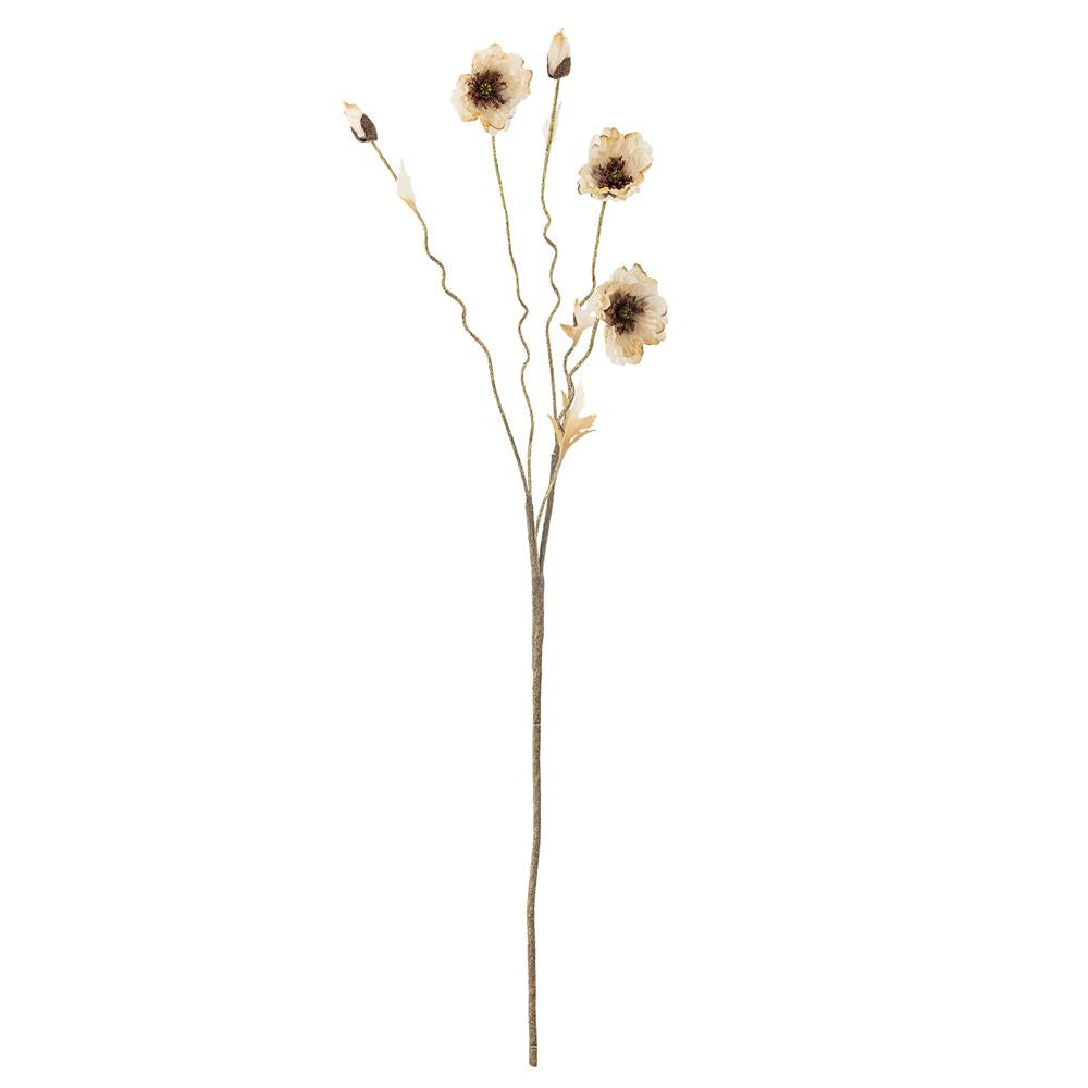 Bloomingville Poppy Kunstblume Natur Mohn 104cm Dekostiel