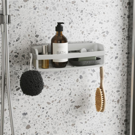 Umbra Flex Duschablage zum Kleben, in Grau, Rostfreies Duschregal, ohne Bohren