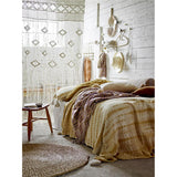 Bloomingville Katrín Kissen Recycelte Baumwolle Braun Streifen 20 x 55 cm