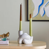 Bloomingville Burma Kerze, 4er Set, Grün, Stabkerze/Tafelkerze, handgefertigt