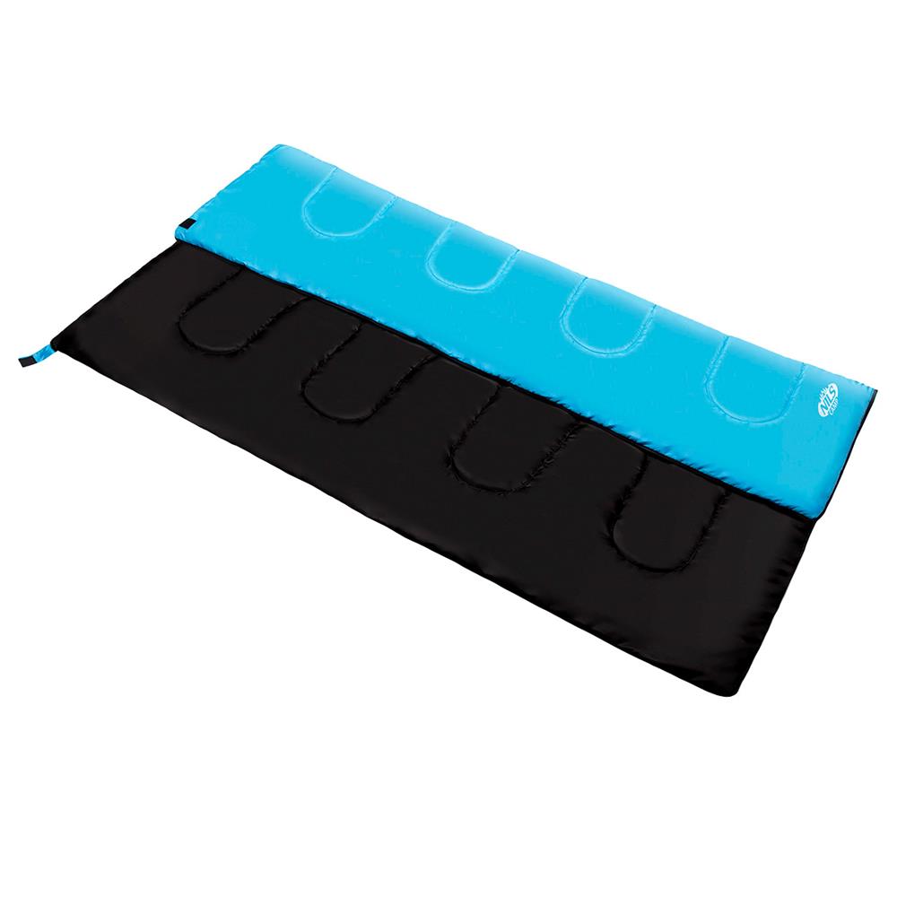 NILS CAMP Schlafsack Blau-Schwarz - leichter Sommerschlafsack für Camping, Trekking & Outdoor