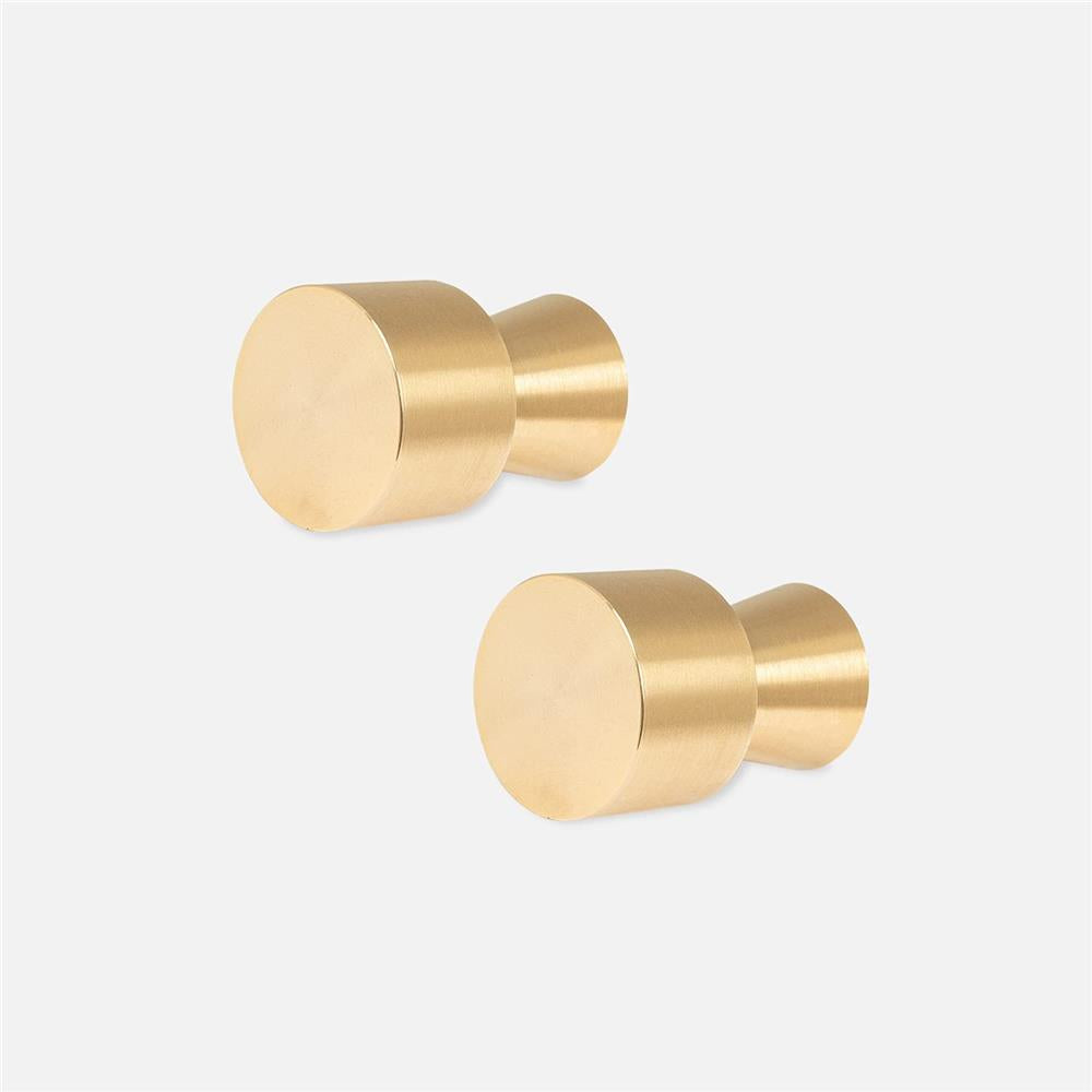 OYOY Wandhaken Pin Hook 2er Set aus Messing Gold für Bad und Gaderobe