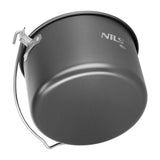 NILS CAMP Camping Kochtopf 4L mit Deckel - großer Outdoor Topf für Camping, Trekking & Gruppen