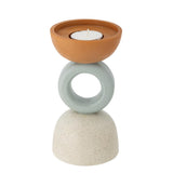 Bloomingville Loretta Teelichthalter, Orange, Polyresin – grafisches Design für dein Zuhause