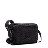 Kipling ABANU M, Mittelgroße Umhängetasche, Signature Emb (schwarz), 4L, Schultertasche