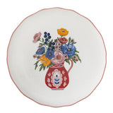 Bloomingville Dorothy Kuchenteller Bunt Steingut D28xH9 cm – Tortenplatte auf Fuß