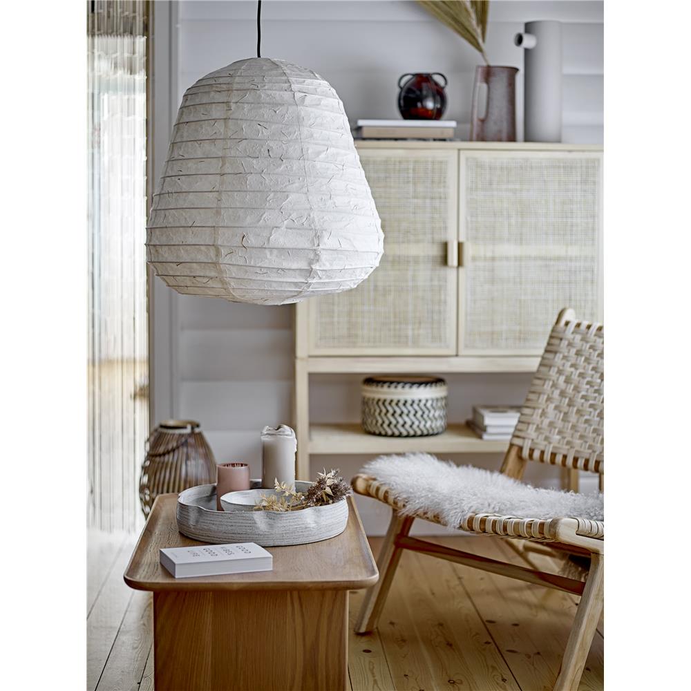 Bloomingville Leda Tablett, Grau, Steinzeug D35xH7,5 cm
