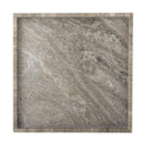Bloomingville Majsa Tablett – quadratisches Marmor-Tablett in Braun, 35x35 cm, vielseitig & spülmaschinenfest