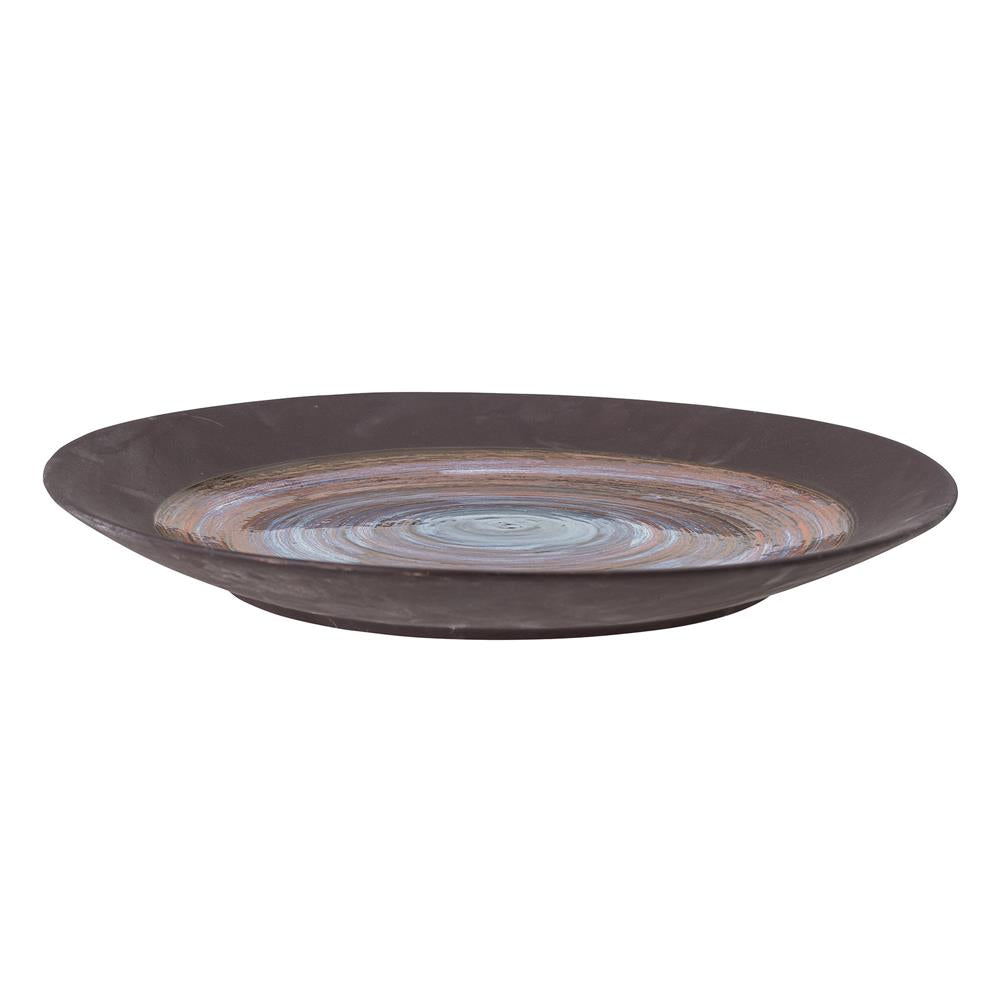 Bloomingville Maes Deko, Blau, Steinzeug D46xH6 cm