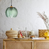 Bloomingville Adar Hängeleuchte grün D22 cm aus Glas – Pendelleuchte für Esszimmer & Wohnzimmer