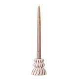 Bloomingville Gabin Kerzenhalter Violett Ø8 cm – Steingut, handbemalt & grafisch