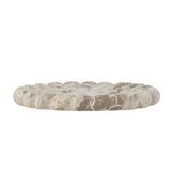 Bloomingville Marlie Tablett Natur Marmor 22,5 cm rund