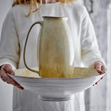 Bloomingville Saskia Krug aus Steingut, Gelb – dekorativer Krug & Vase mit goldenem Farbspiel