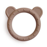 Mushie Beißring Bär, Natural, aus Silikon, BPA-frei