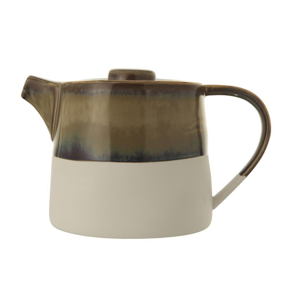 Bloomingville Heather Teekanne Braun/Beige 1Liter Steingut Teekrug Boho Design