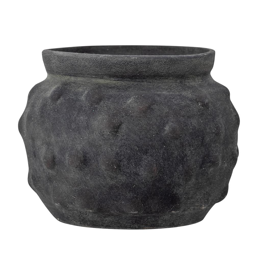 Bloomingville Lisen Blumentopf Schwarz Terrakotta 28 x 21,5 cm Dekotopf dänisches Design