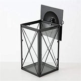 BOLTZE Laterne Farol 30cm Schwarz Metall Windlicht Kerzenhalter Landhaus-Design