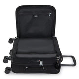 Kipling SPONTANEOUS S, Kleiner Reisekoffer, Black Noir (schwarz), 37,5L, Handgepäck, 4-Rollen