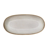 Bloomingville Sandrine Servierplatte, Natur, 42x21cm, Steingut, dänisches Design