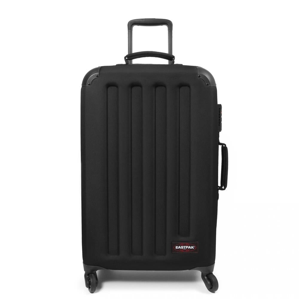 Eastpak TRANZSHELL M, Reisetrolley, Black (schwarz), 56L, Rollkoffer mit 4 Rädern und TSA-Schloss