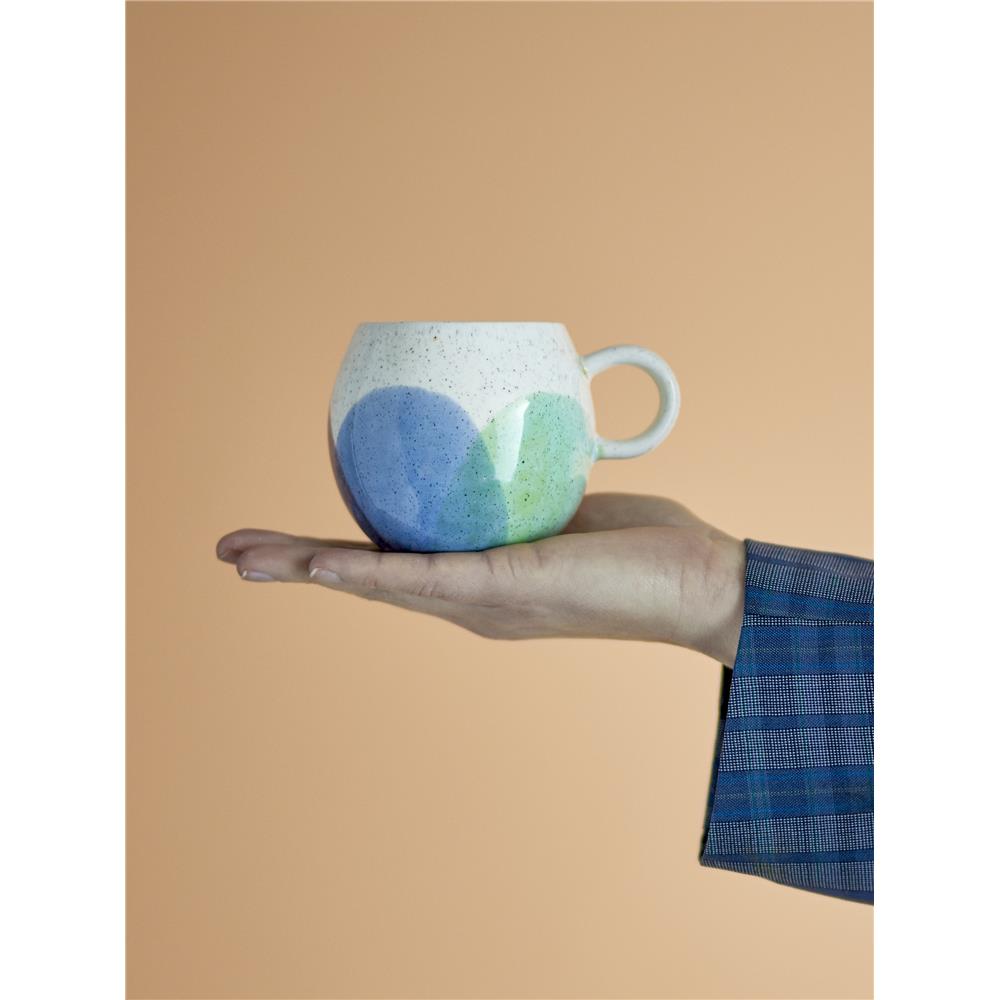 Bloomingville Paula Tasse, Blau/Grün, 275ml, Steingut, dänisches Design