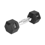 Kurzhantel 3 kg gummiert sechseckig Schwarz | HMS HEX PRO