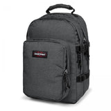 Eastpak PROVIDER, Großer Rucksack, Black Denim (grau), 33L, mit Flaschenhalter und Laptopfach