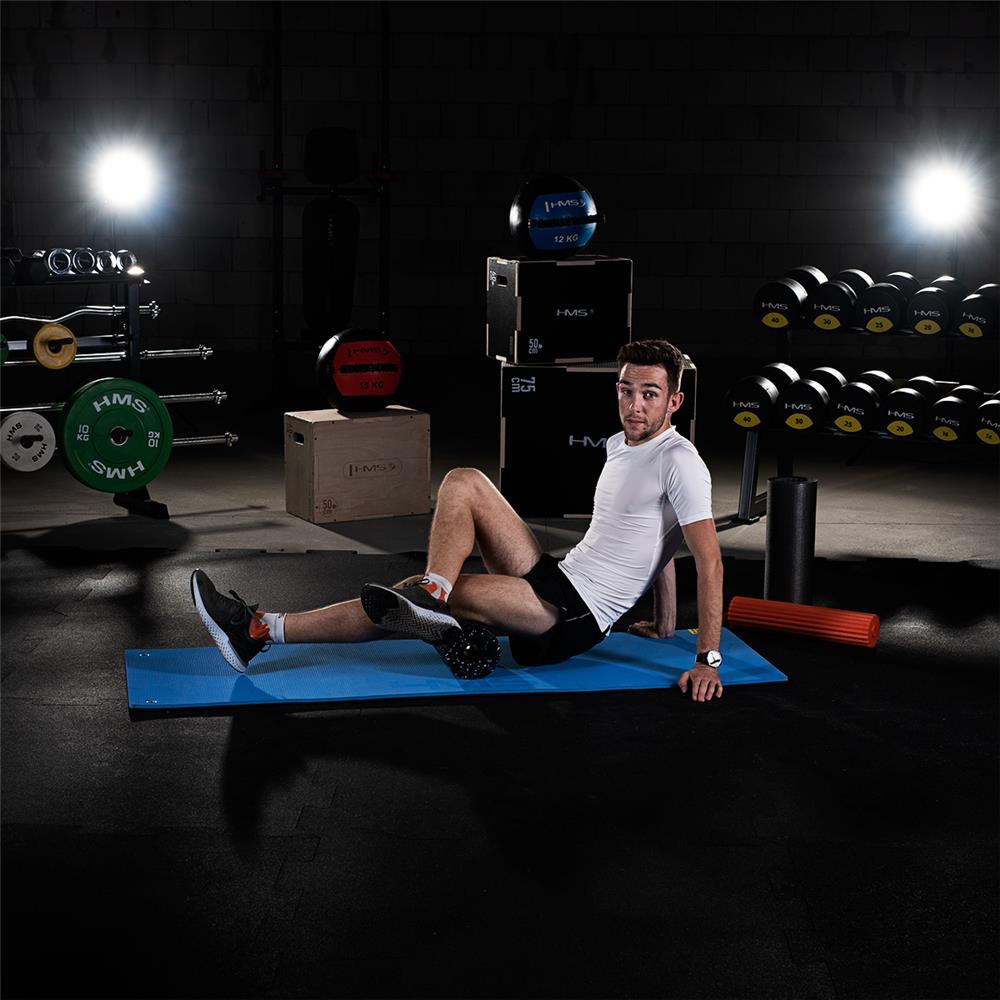 HMS Premium MFK03 Fitnessmatte 180x60 cm 15 mm Blau/Schwarz