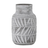 Bloomingville Saku Vase Grau Keramik D17xH27,5 cm – nordisch geprägte Keramikvase