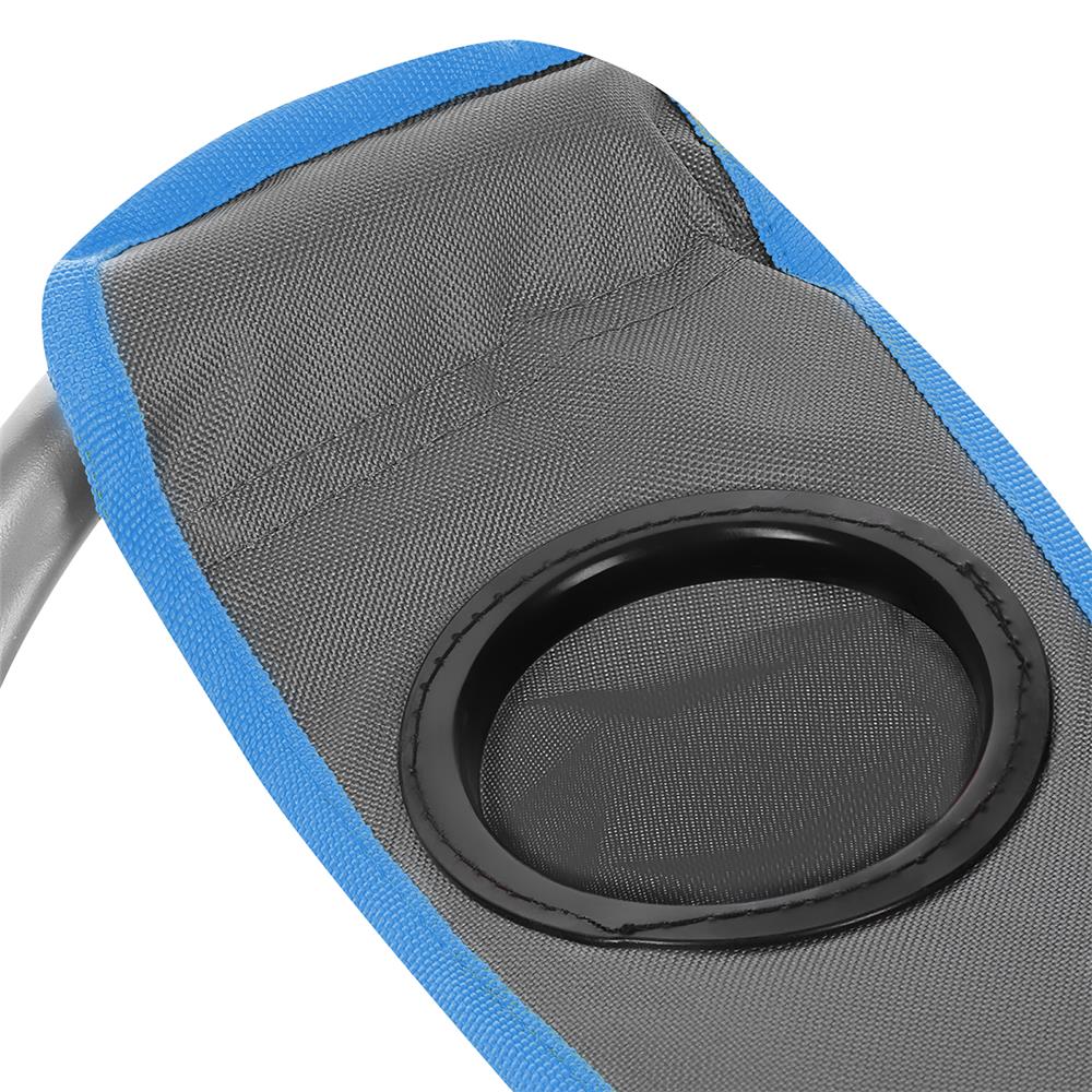 NILS CAMP Campingstuhl Grau-Blau - gepolsterter Klappstuhl mit Armlehnen für Camping, Garten & Angeln