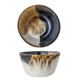 Bloomingville Jules Schüssel, Braun/Blau, 750ml, Steingut, dänisches Design