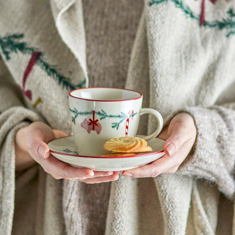 Bloomingville Yule Tasse – mit Weihnachtsmotiven, Weihnachten, dänisches Design