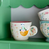 Bloomingville Joshua Tasse bunt Steingut Huhn 290 ml