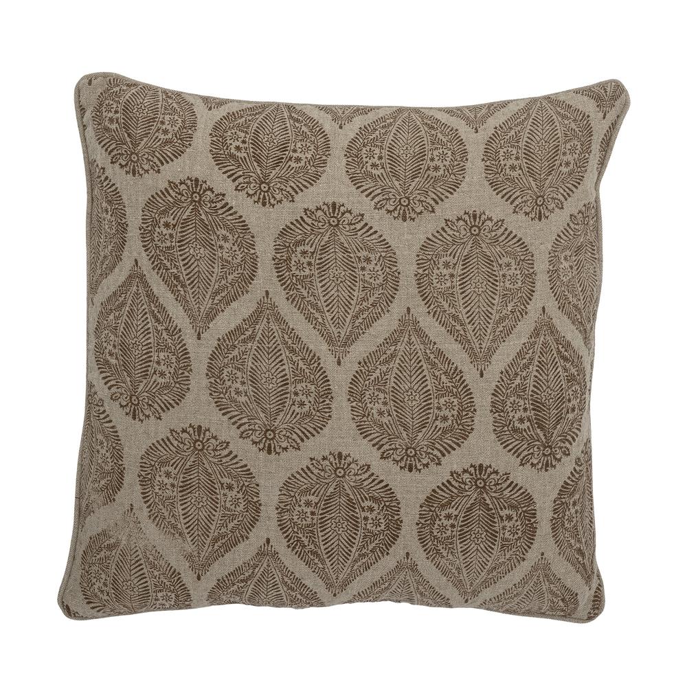 Bloomingville Cergy Kissen Braun 50x50 cm – Baumwolle/Leinen, gemustert & gemütlich