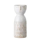 Bloomingville Embla Vase Weiß Steingut 6 x 14,5 cm Dekovase Dänisches Design