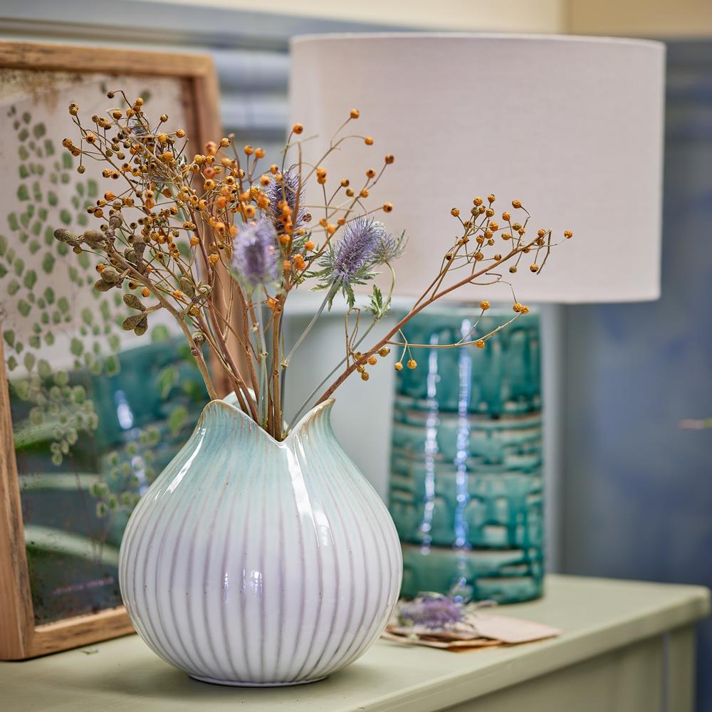 Bloomingville Skylar Vase Grün Steingut D19,5xH19,5 cm Deko