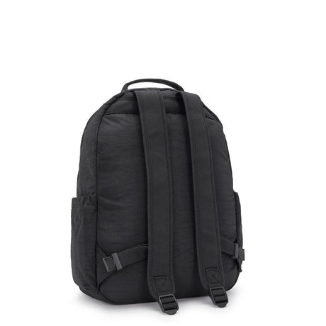 Kipling SEOUL L, Großer Rucksack, Black Noir (schwarz), 27L, mit 15-Zoll-Laptopfach