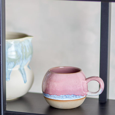 Bloomingville Paula Becher Rose Steingut D10,5xH8,5 cm – rosafarbene Reaktivglasur