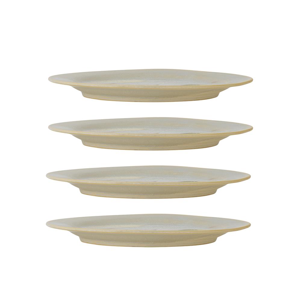 Bloomingville Hadden Teller Set 4er Grün Steingut mediterran 21cm