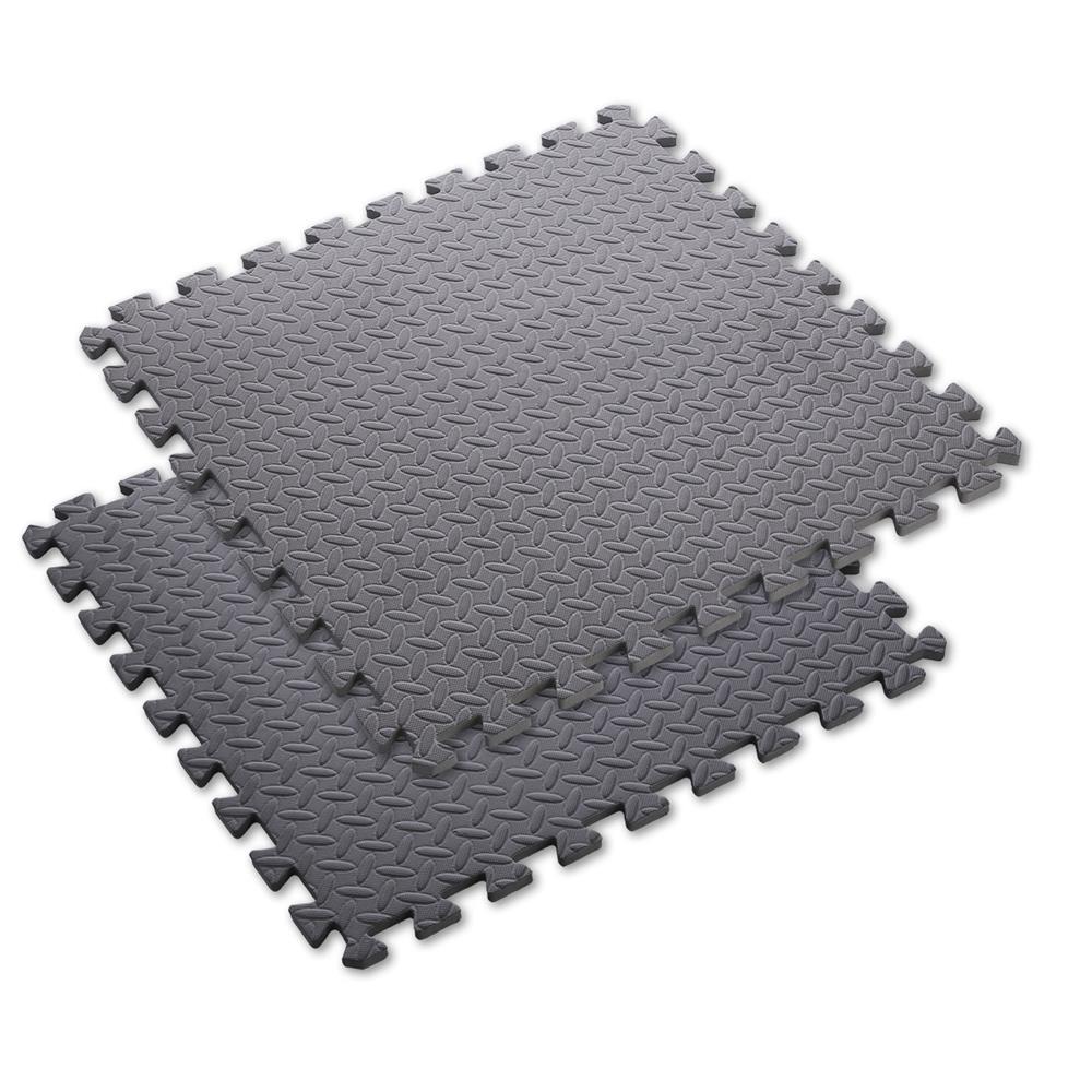 Puzzle‑Matte Fitness Unterlegmatte 9‑teilig 12 mm Dunkelgrau | HMS Premium MP12