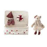 Bloomingville MINI Lara Puppe Bunt Baumwolle Spielpuppe mit Zubehör 6er Set