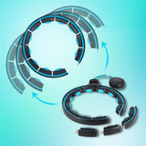 Hula Hoop Reifen mit LCD-Zähler, Magneten und Gewicht Schwarz/Türkis | HMS HHM17