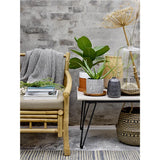 Bloomingville Barry Decke 160x130 cm Blau Baumwolle mit Fransen Tagesdecke Kuscheldecke