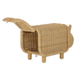 Bloomingville MINI Soffe Hocker mit Stauraum, Natur, Rattan, L53xH30xW24 cm