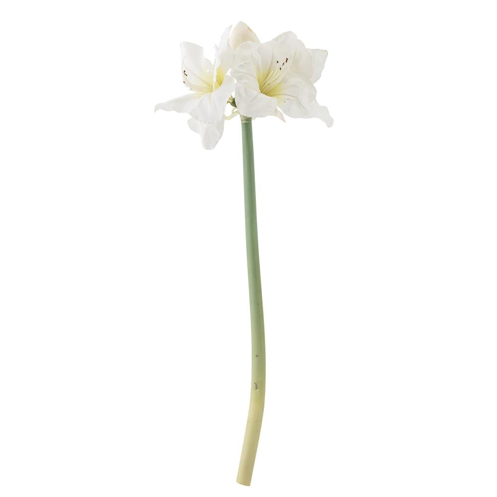 Bloomingville Amaryllis Kunstblume weiß Dekoblume Blumenstiel künstliche Blumendeko für Vase