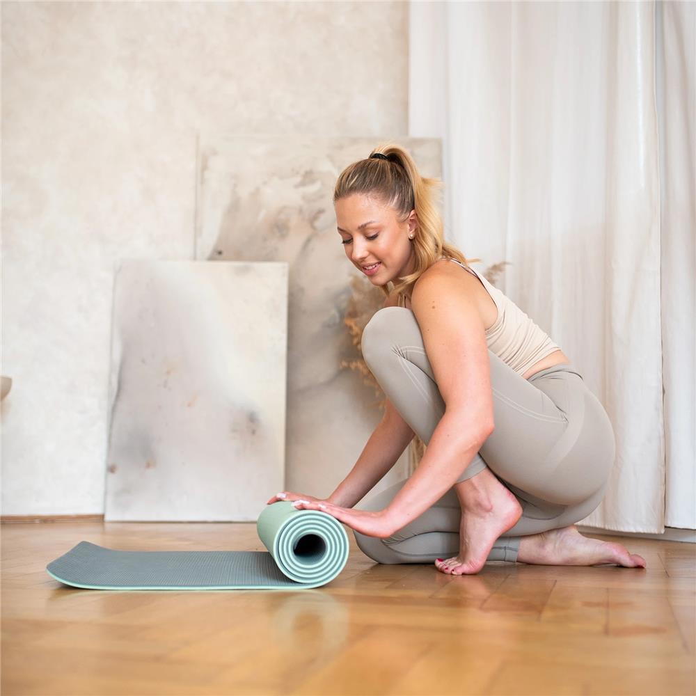 Yogamatte 183 x 61 x 0,8 cm Fitnessmatte Mint Gymnastikmatte rutschfest | HMS YM10